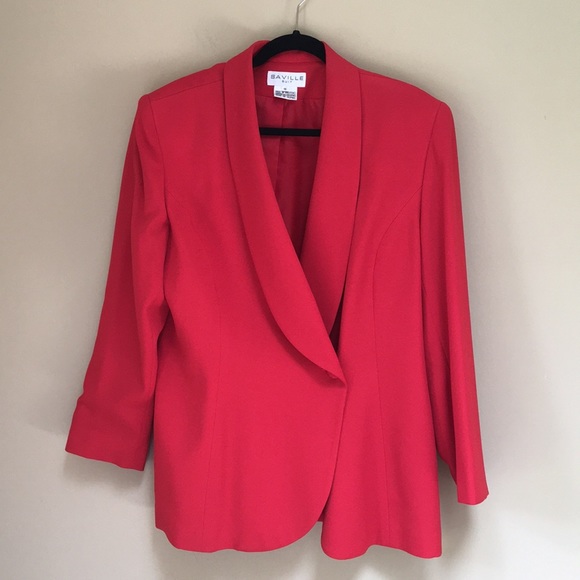 Saville Dresses & Skirts - Saville Vintage Red Suit Blazer/Skirt Sz 16